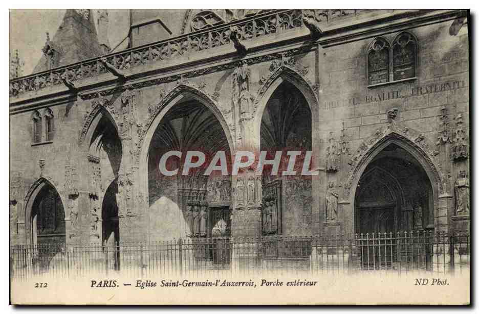 CPA Paris Eglise Saint Germain l'Auxerrois Porche Exterieur