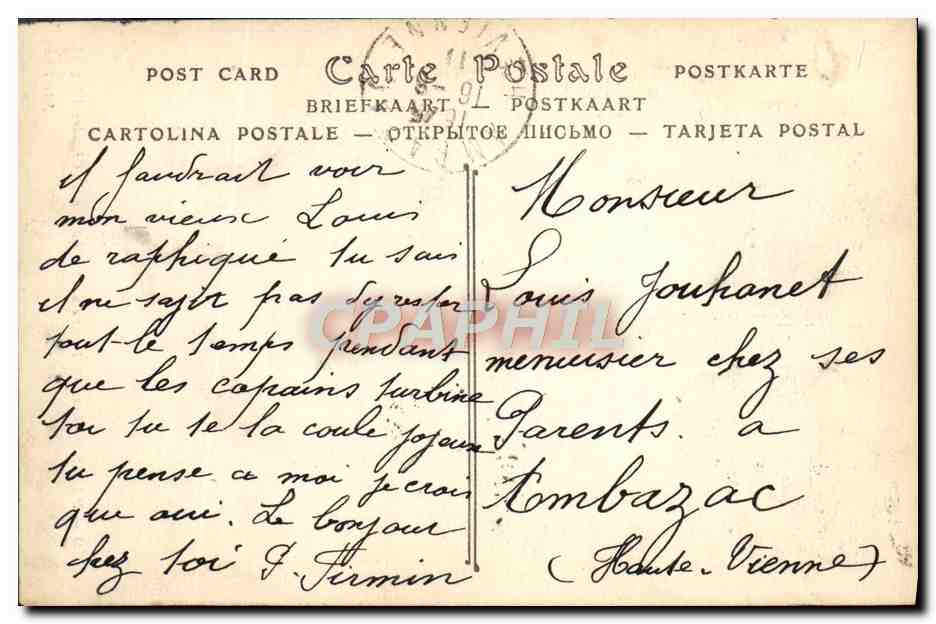 CPA Paris Monument Eleve A La Memoire De Charles Floquet — Verso
