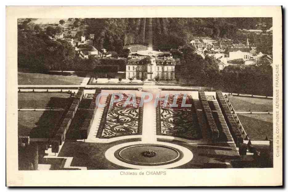 Château de CHAMPS — vue aérienne — Compagnie Aérienne Française