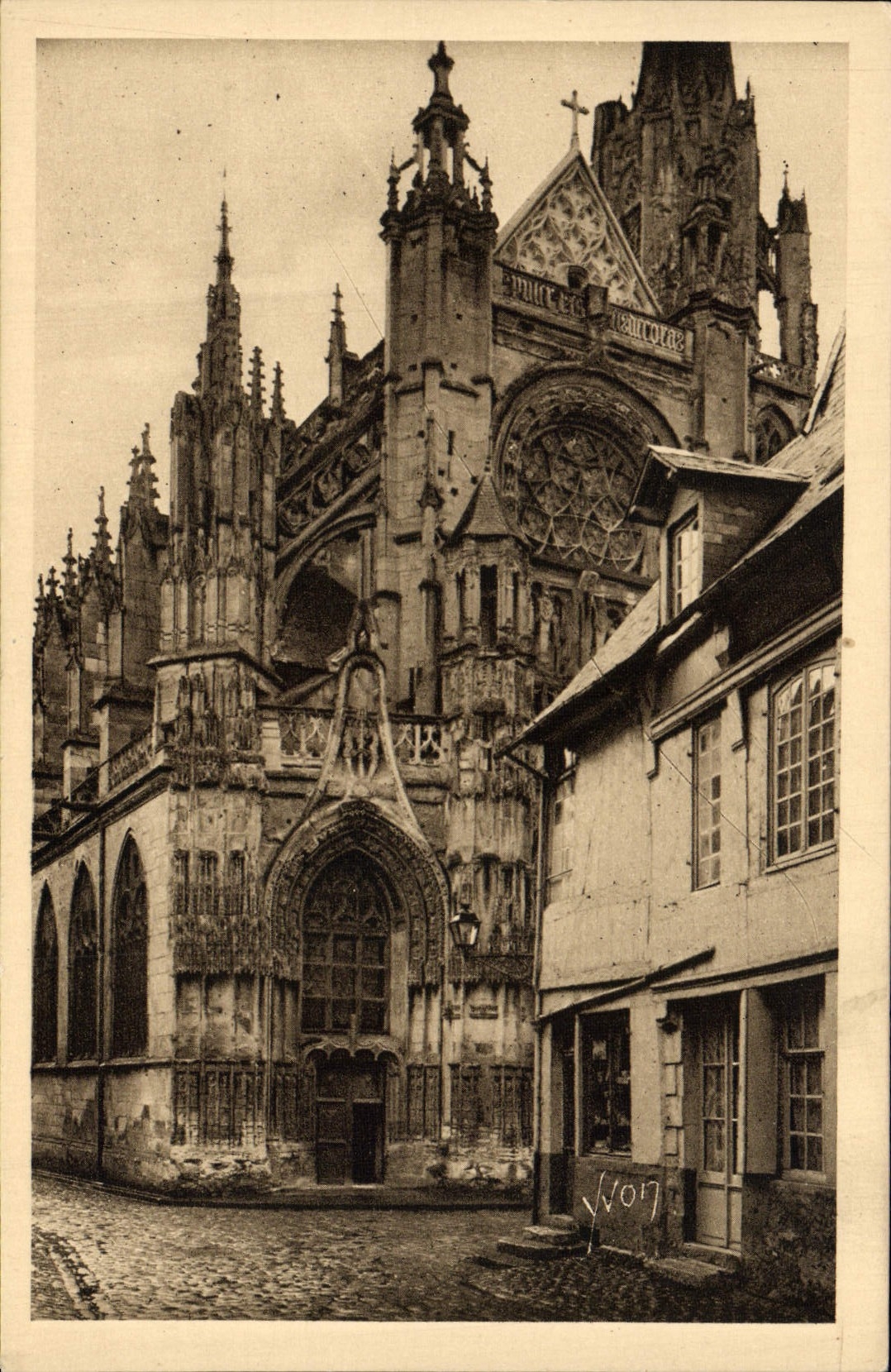 CPA La Douce France Normandie De Rouen Au Havre Caudebec En Caux Eglise Notre Dame