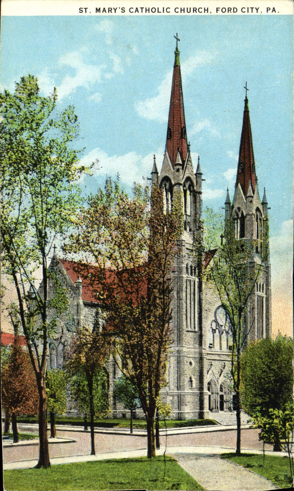 CPA St Mary's Catholic Church Ford City Pa
