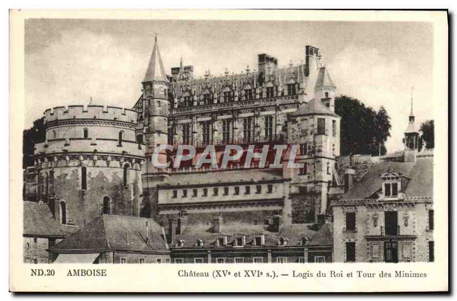 CPA Amboise Chateau Logis Du Roi Et Tour Des minimes