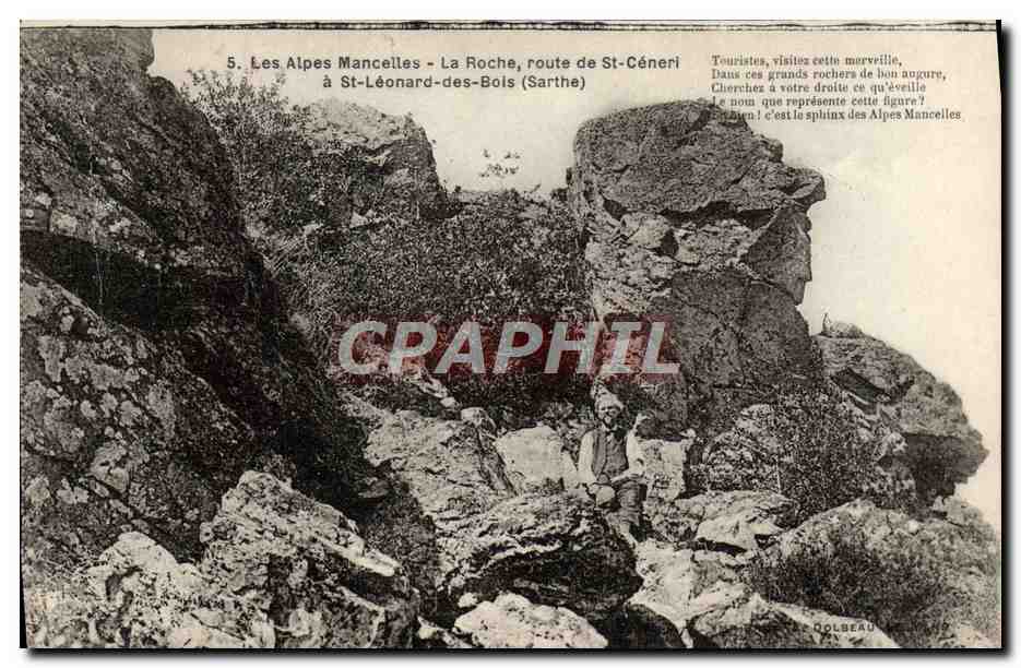 Les Alpes Mancelles - La Roche, route de St-Céneri à St-Léonard-des-Bois (Sarthe) — éditeur DOLBEAU