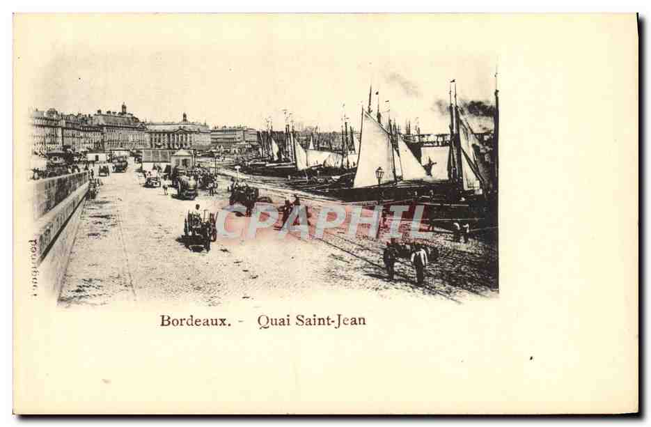 CPA Bordeaux Quai Saint Jean Bateaux