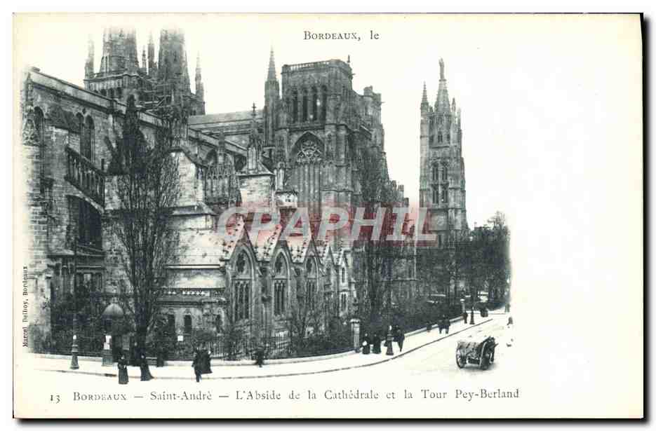 CPA Bordeaux Le Saint Andre L'Abside De La Cathedrale Et La Tour Pey Berland