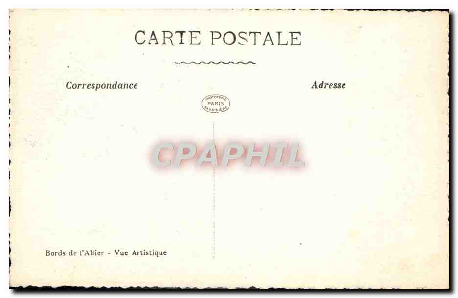 CPA Bords De l'Allier Vue Artistique — Rückseite