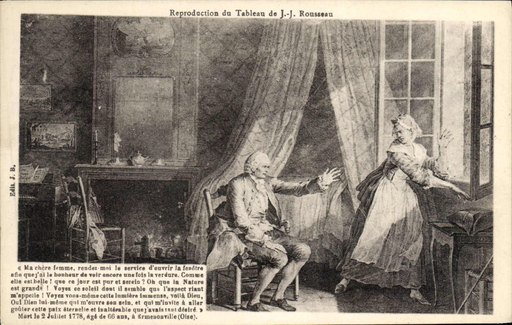 CPA Reproduction Du Tableau De JJ Rousseau
