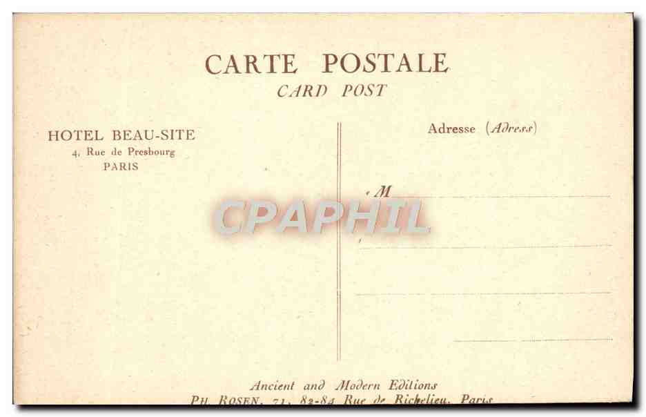 CPA La Rue De Rivoli Paris — Rückseite