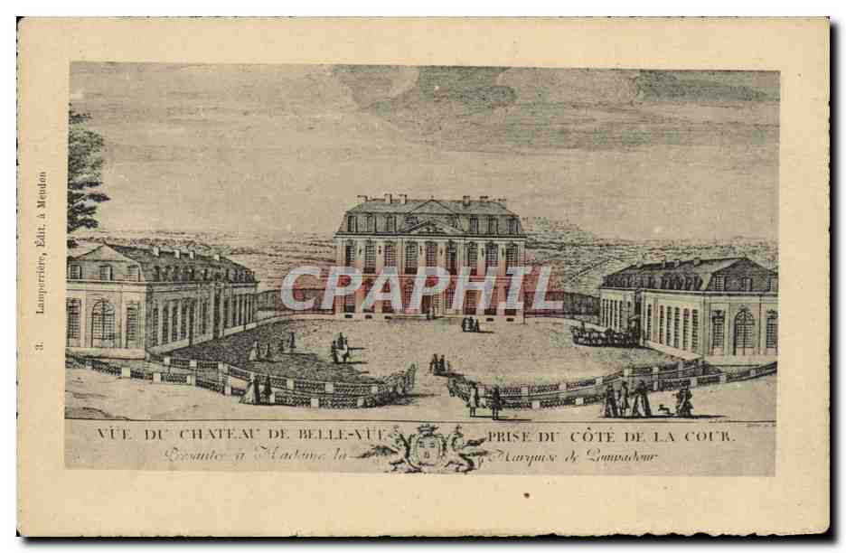 CPA Vue De Chateau De Belle Vue Prise Du Cote De la Cour