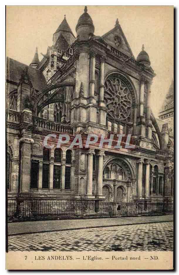 Les Andelys — L'Église — Portail nord — ND.