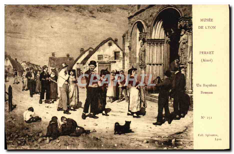 CPA Musee De Lyon Pernet Un bapteme Bressan Folklore