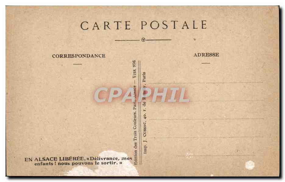 CPA En Alsace Liberee 1871 1918 — Rückseite
