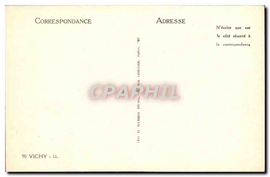 CPA Vichy — Verso