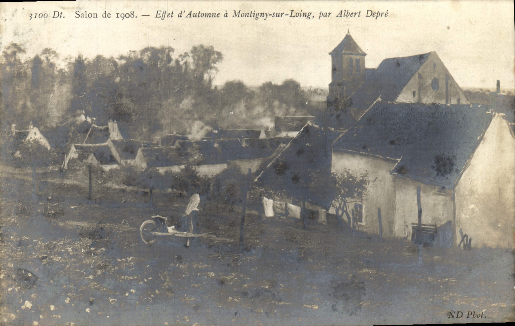 CPA Salon 1908 Effet d'automne a Montigny sur Loing Albert Depre