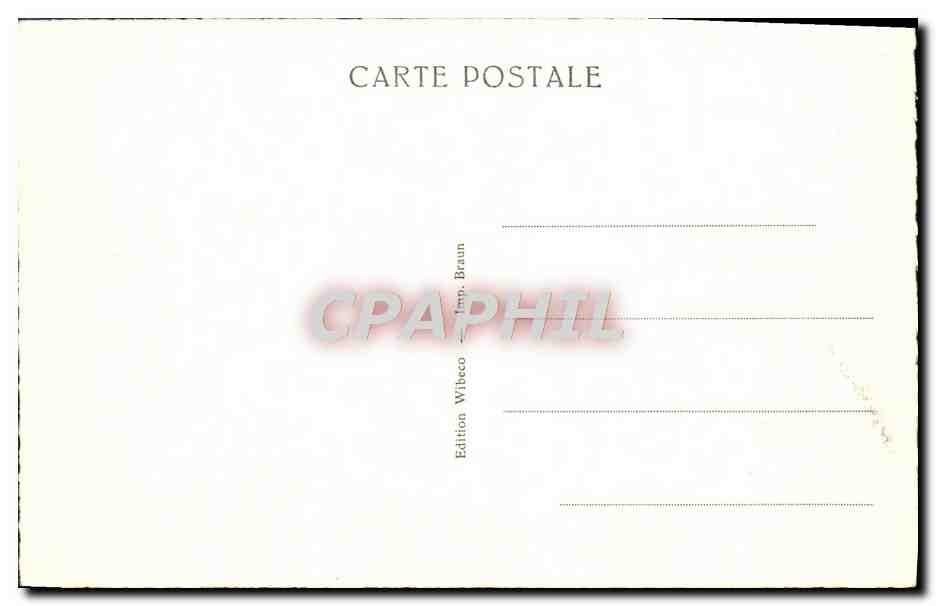 Riquewihr — Façade ouest de la Porte Haute — Édition Wibeco, Imp. Braun — Verso