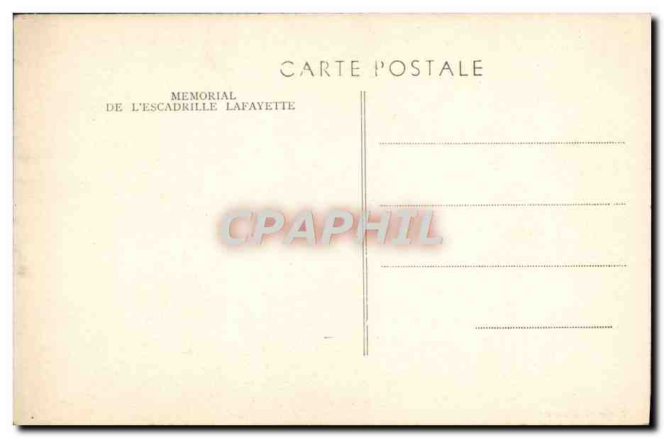 Mémorial de l'Escadrille Lafayette — Photo C. Duprat — Verso