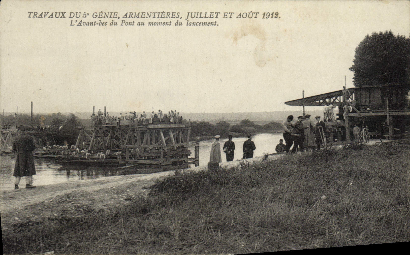 CPA Travaux du 5eme Genie Armentieres Juillet Et Aout 1912 Les sonnettes Militaria