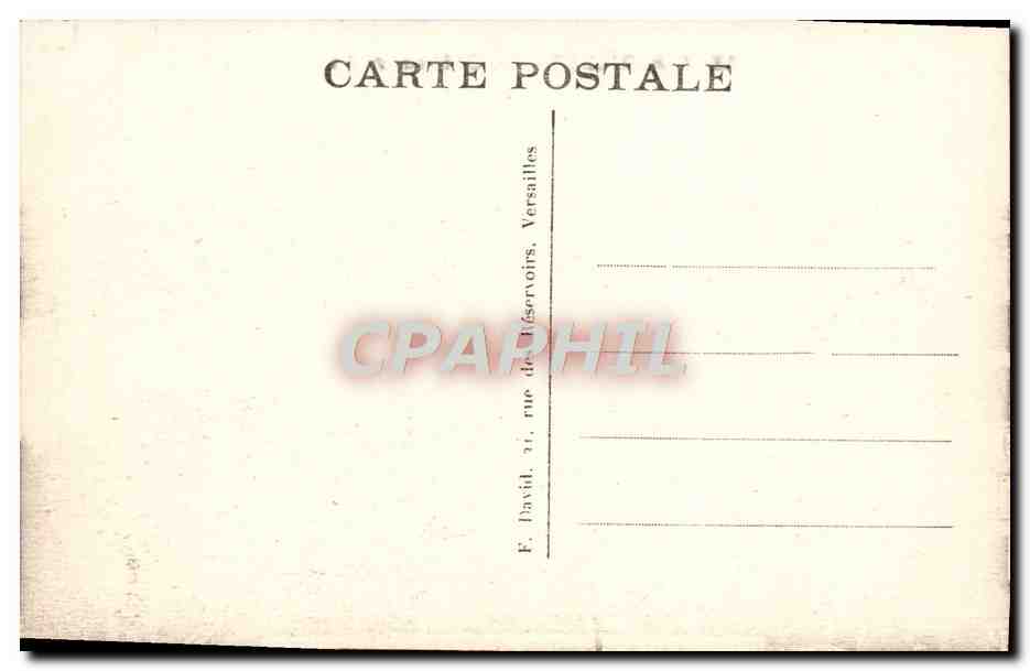 CPA Versailles Le Chateau vu a vol D'Oiseau — Verso