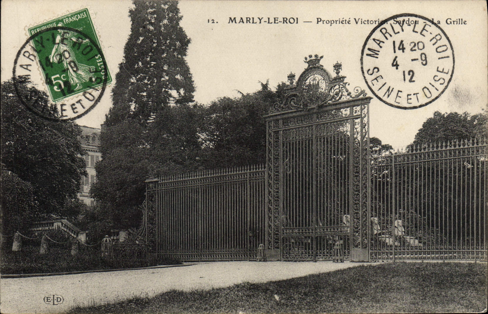 Marly-le-Roi — Propriété Victorien Sardou — La Grille