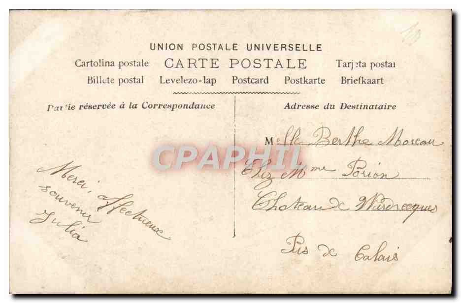 CPA Fantaisie Homme — Rückseite