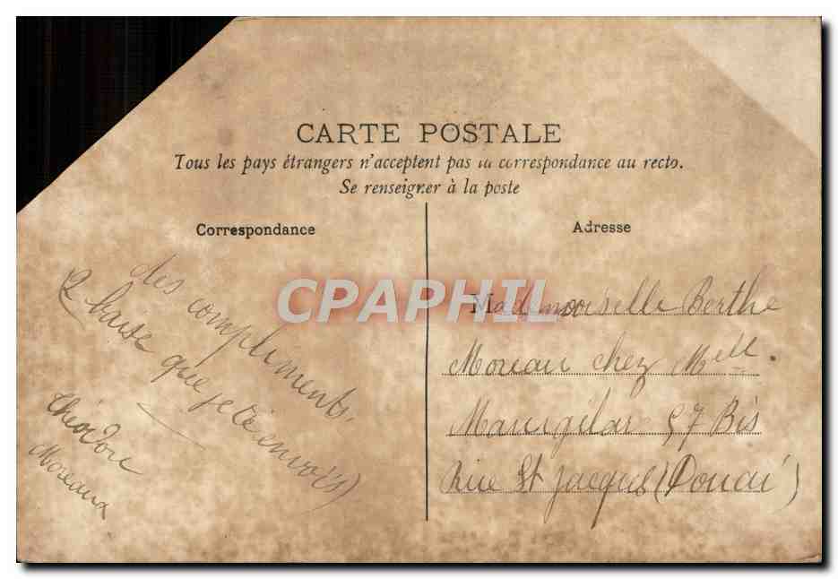 CPA Fantaisie Homme — Rückseite