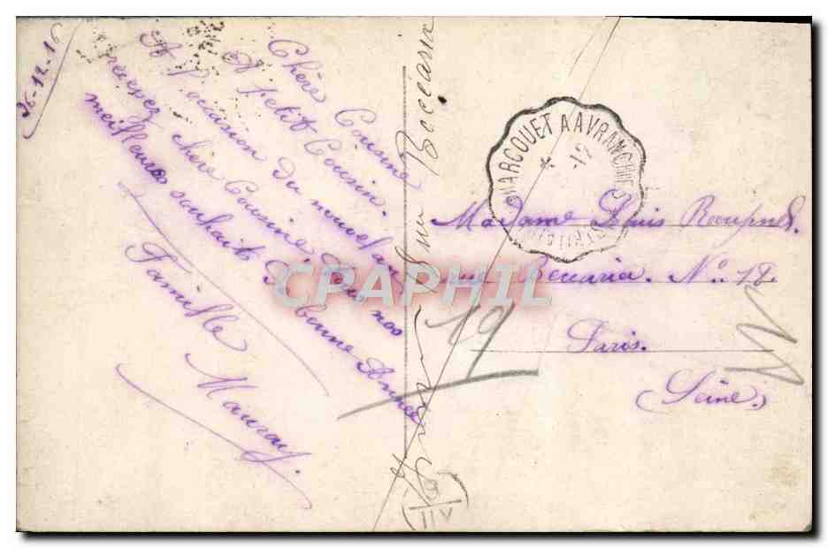 CPA Fantaisie Trefle Bonne annee — Verso
