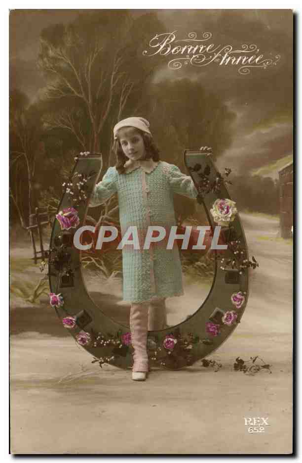 CPA Fantaisie Enfant Fer a cheval