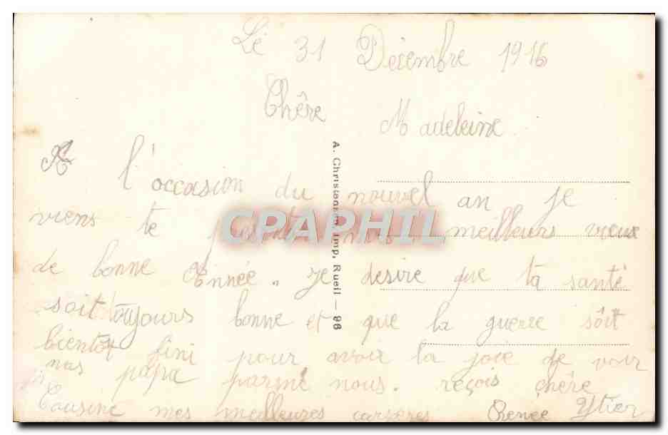 CPA Fantaisie Enfant Fer a cheval — Rückseite