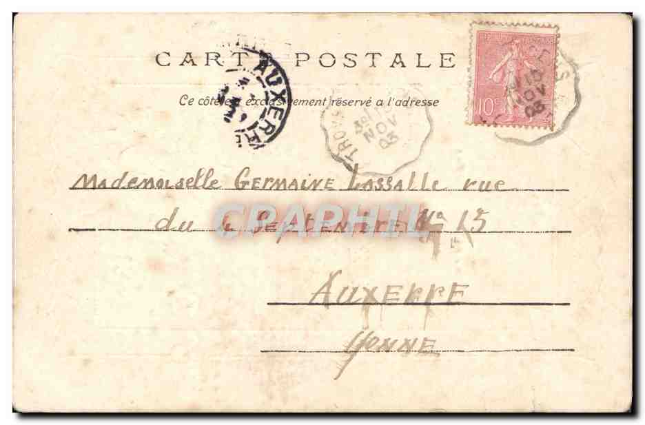 CPA Fantaisie Fleurs — Verso