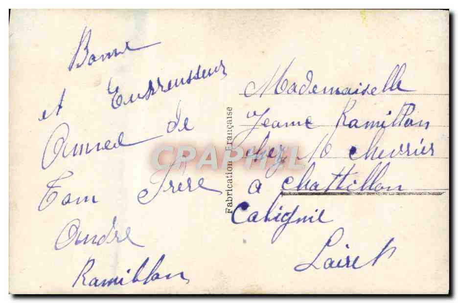 CPA Fantaisie Homme — Rückseite