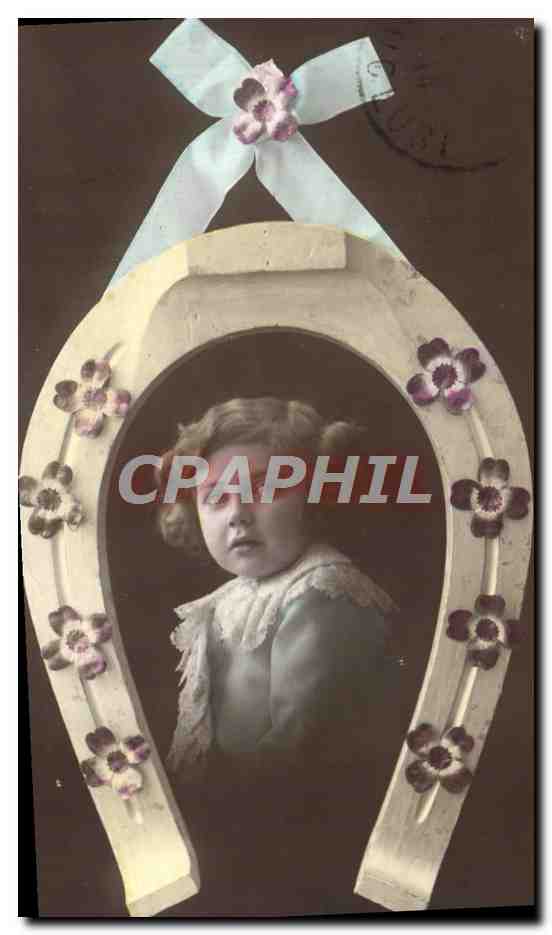 CPA Fantaisie Enfant Fer a cheval