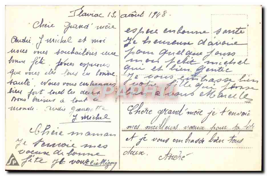 CPA Fantaisie Fleurs Roses — Verso