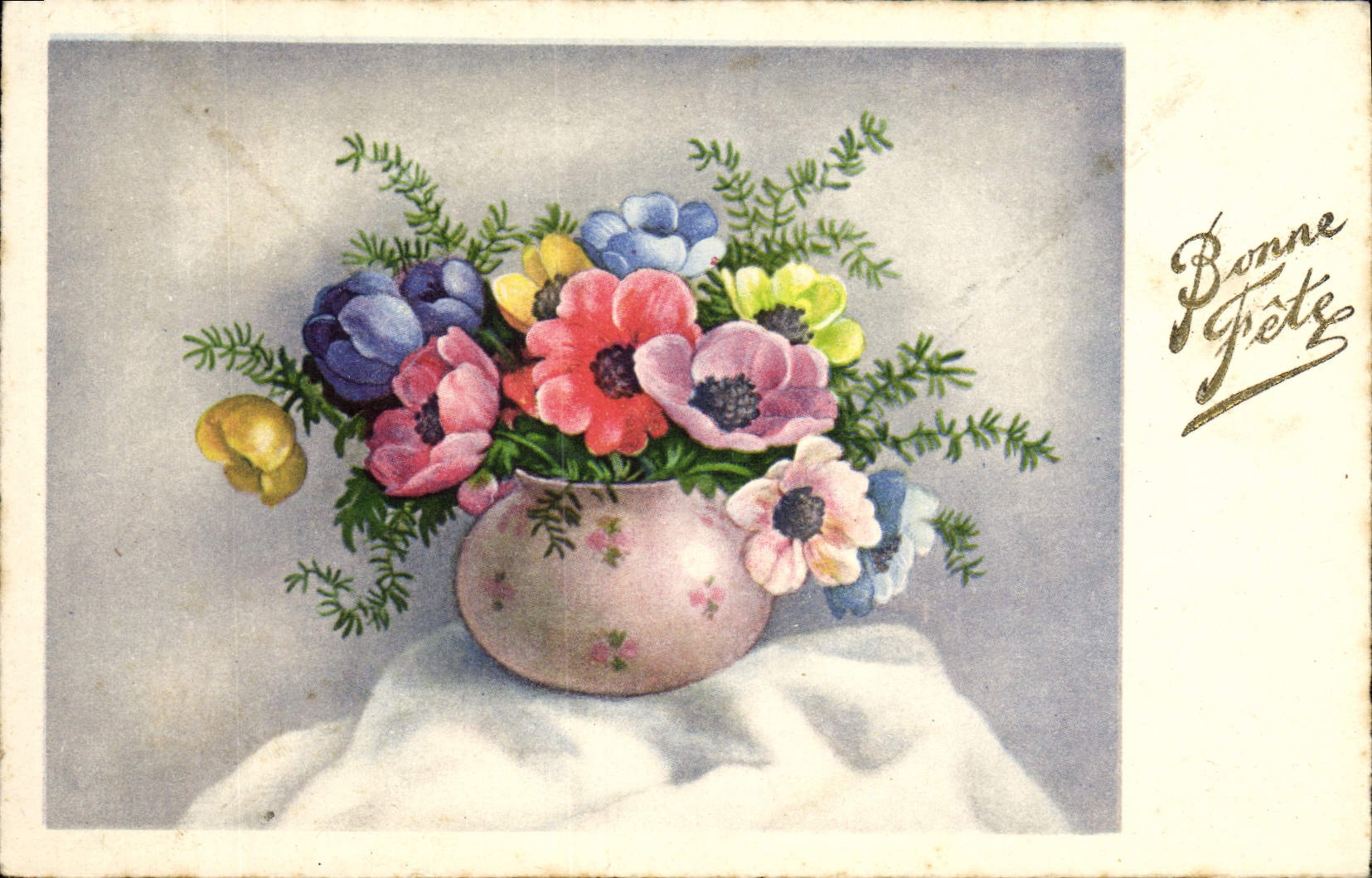 CPA Bonne Fete Fleurs