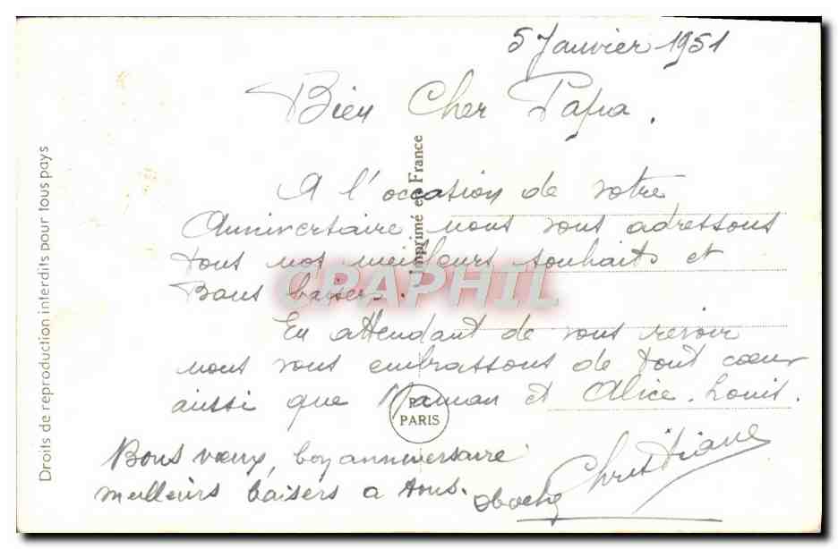 CPA Bonne Fete Fleurs Fer a cheval — Verso