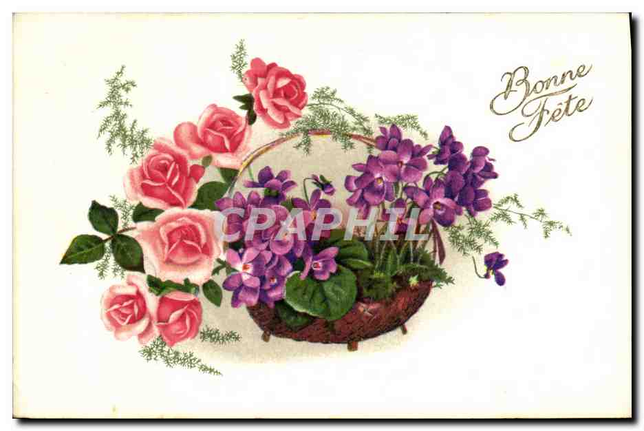 CPA Bonne Fete Fleurs 