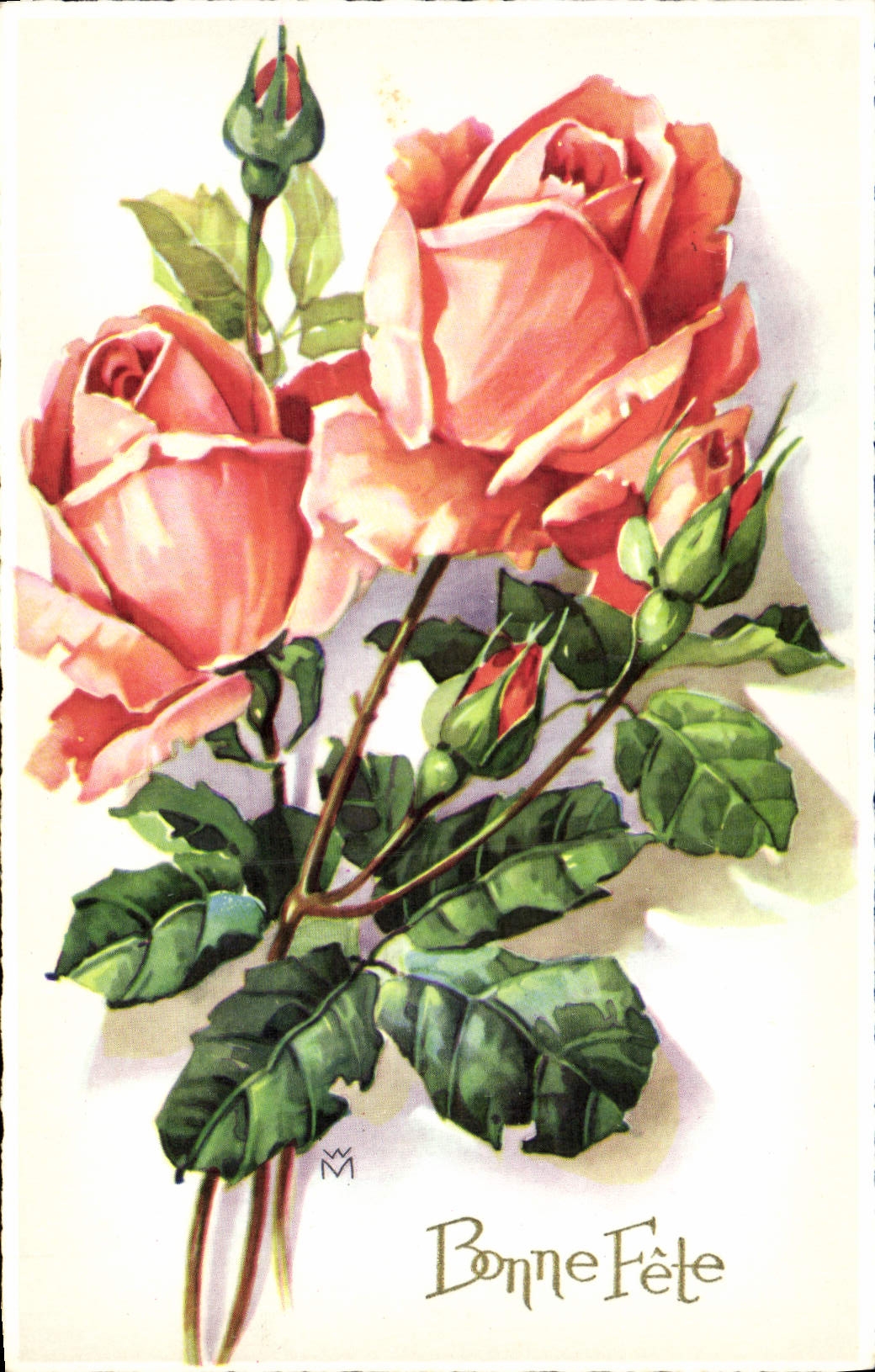 CPA Bonne Fete Fleurs 