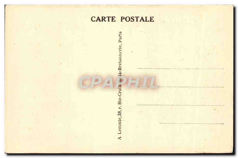 CPA Parc de Versailles Hameau de Marie Antoinette Le pont de pierre et le presbytere — Verso