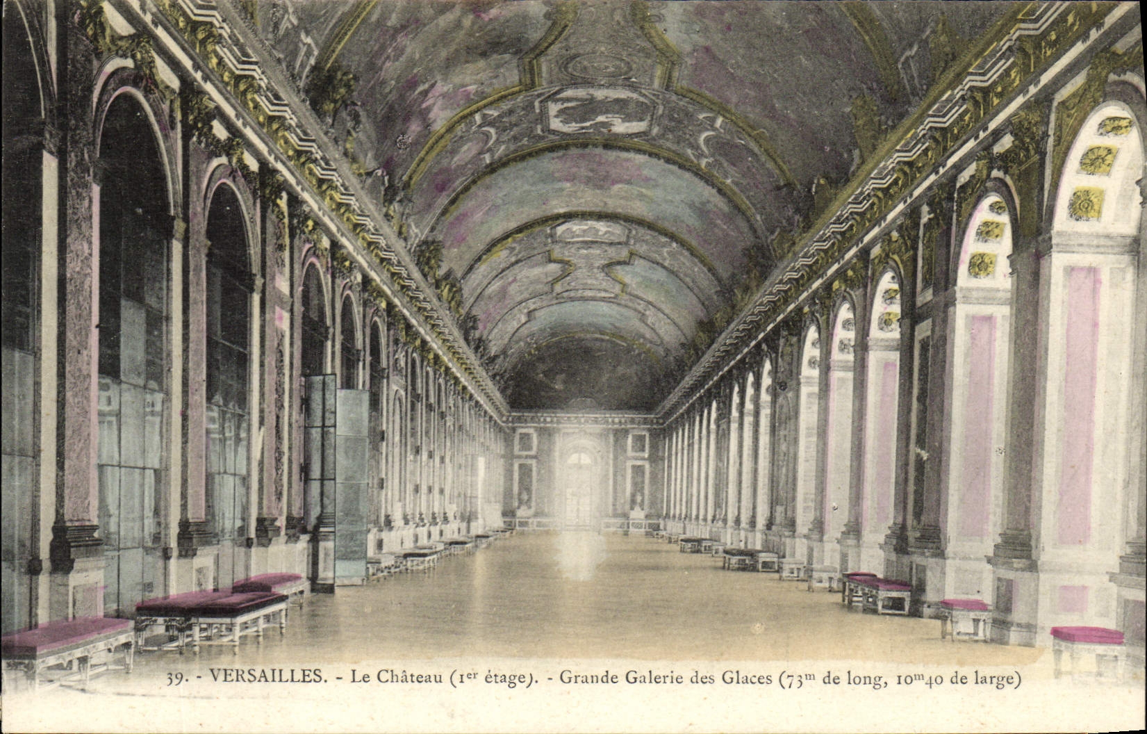 CPA Versailles Le Chateau Grande Galerie des glaces