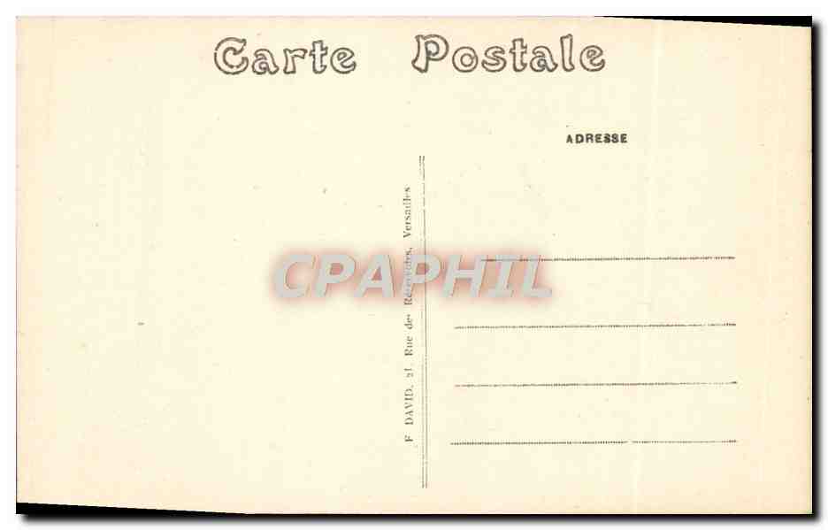 CPA Versailles Statue de Louis XIV — Verso