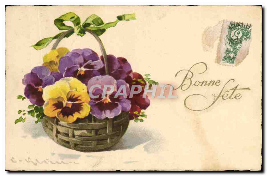 CPA Bonne Fete Fleurs
