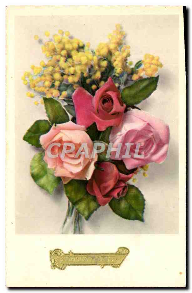CPA Bonne fete Fleurs