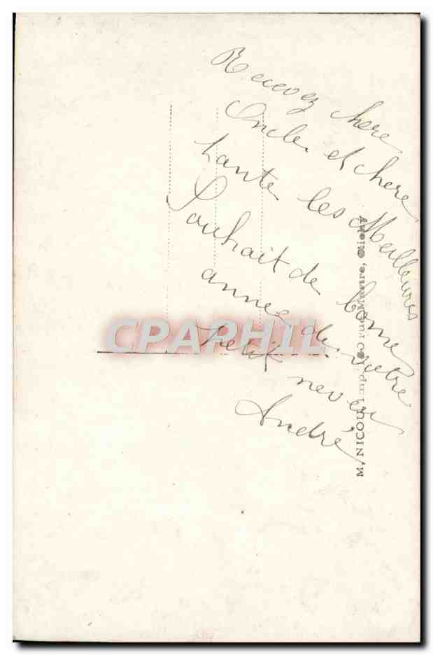 CPA Fantaisie Enfant Bons Souhaits — Rückseite