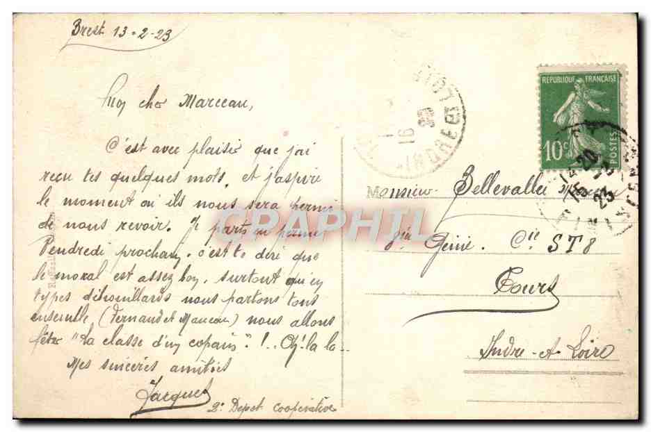 CPA Gervese Nos Marins La classe Cigar Tabac  — Rückseite