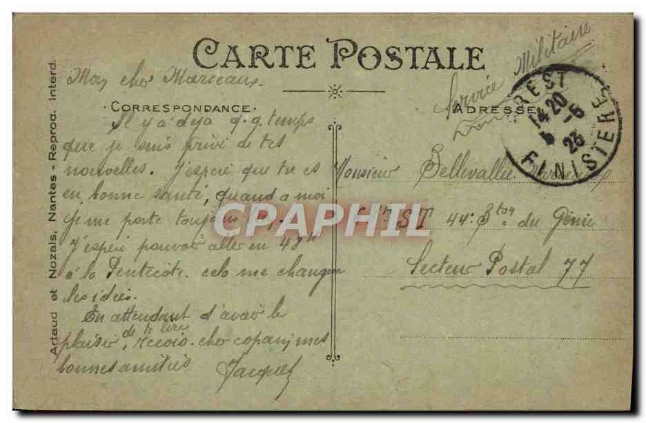 CPA La Marine Francaise Jouffre Militaria  — Rückseite