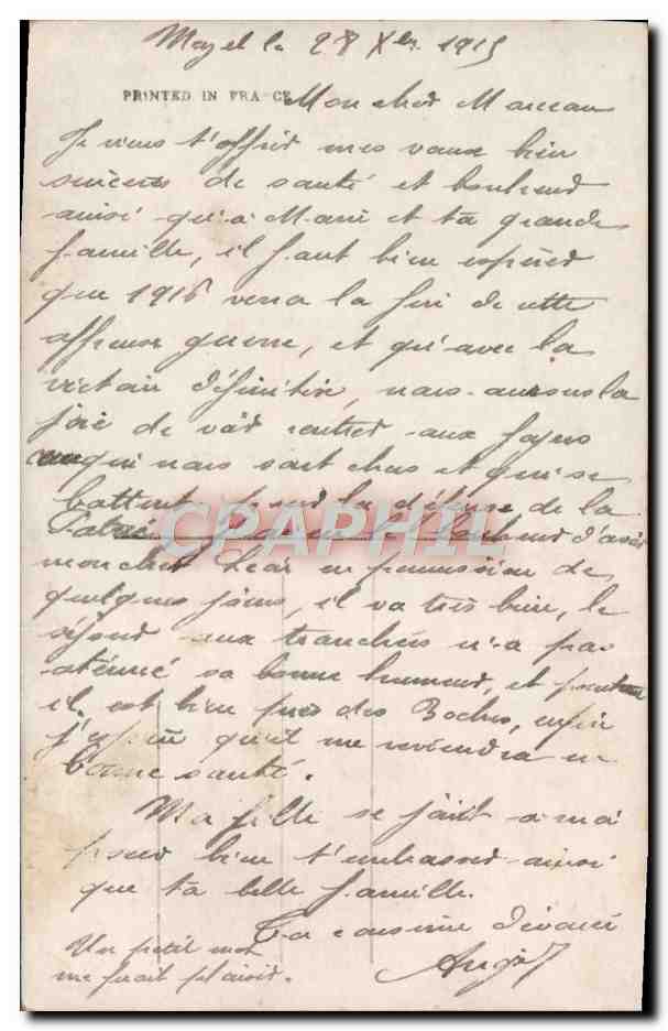 CPA Le Reve D'un Poilu Militaria Enfant Canon  — Verso