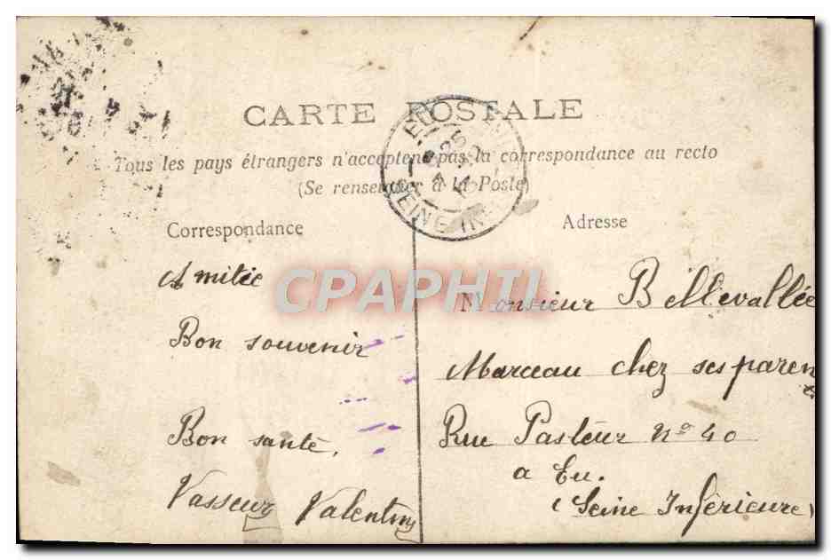 CPA Fantaisie Enfant — Rückseite