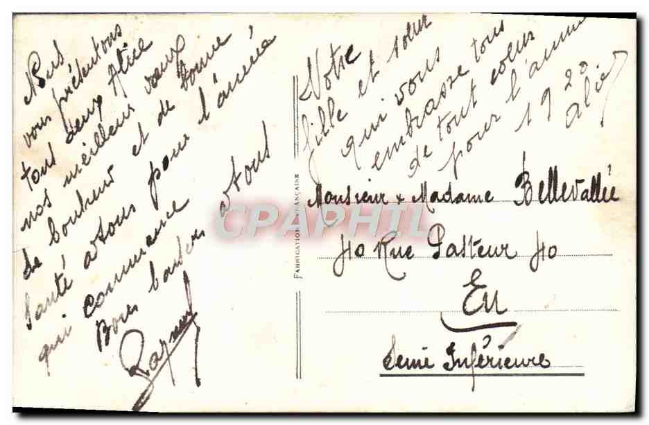 CPA Bonne Annee Femme — Verso
