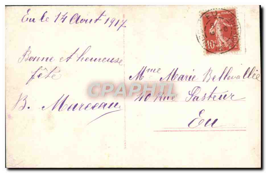 CPA Fantaisie Femme Enfants — Rückseite