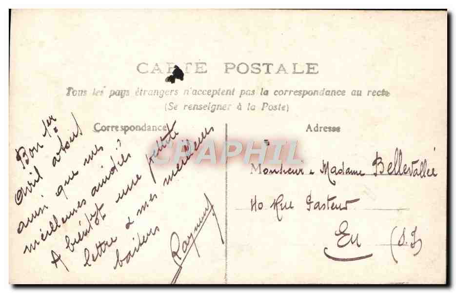 CPA Fantaisie 1er Avril Poisson  — Rückseite