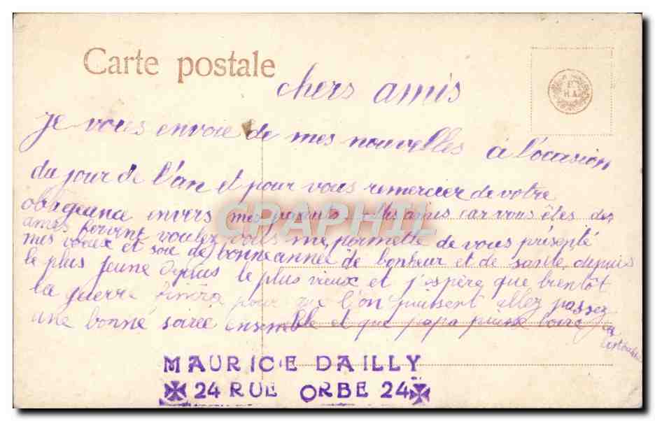CPA Fantaisie Enfant — Rückseite